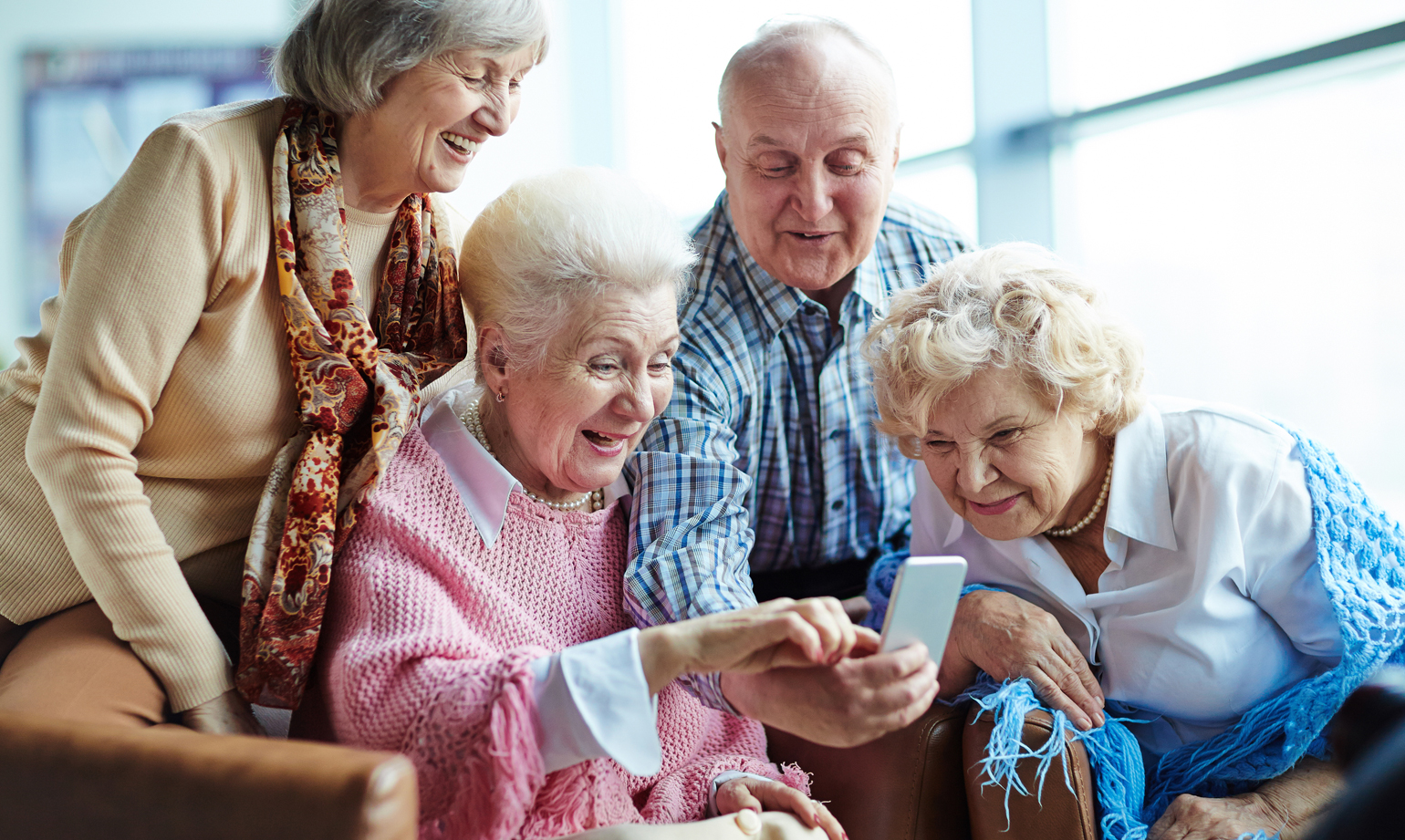 seniors on phone